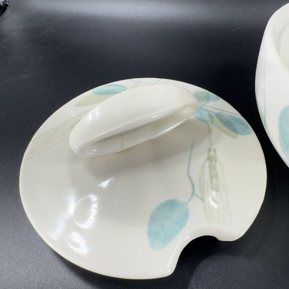 Vintage Red Wing MERRILEAF Gravy Boat with Lid True China With Handle READ - Picture 6 of 16